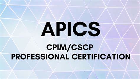 apics cpim certification tests