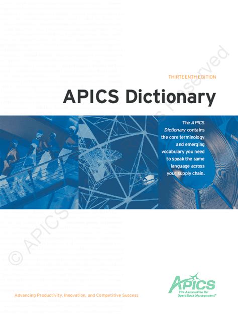 apics dictionary pdf free download