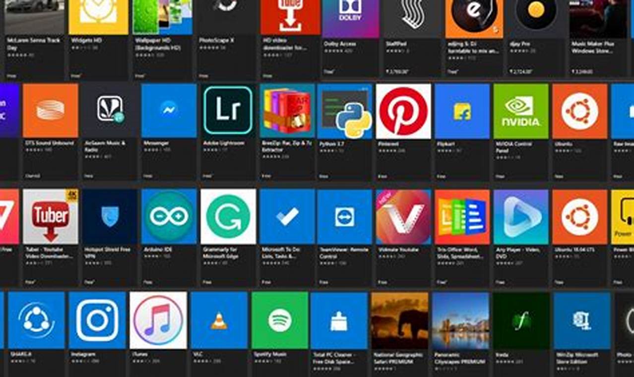 aplikasi laptop windows 10