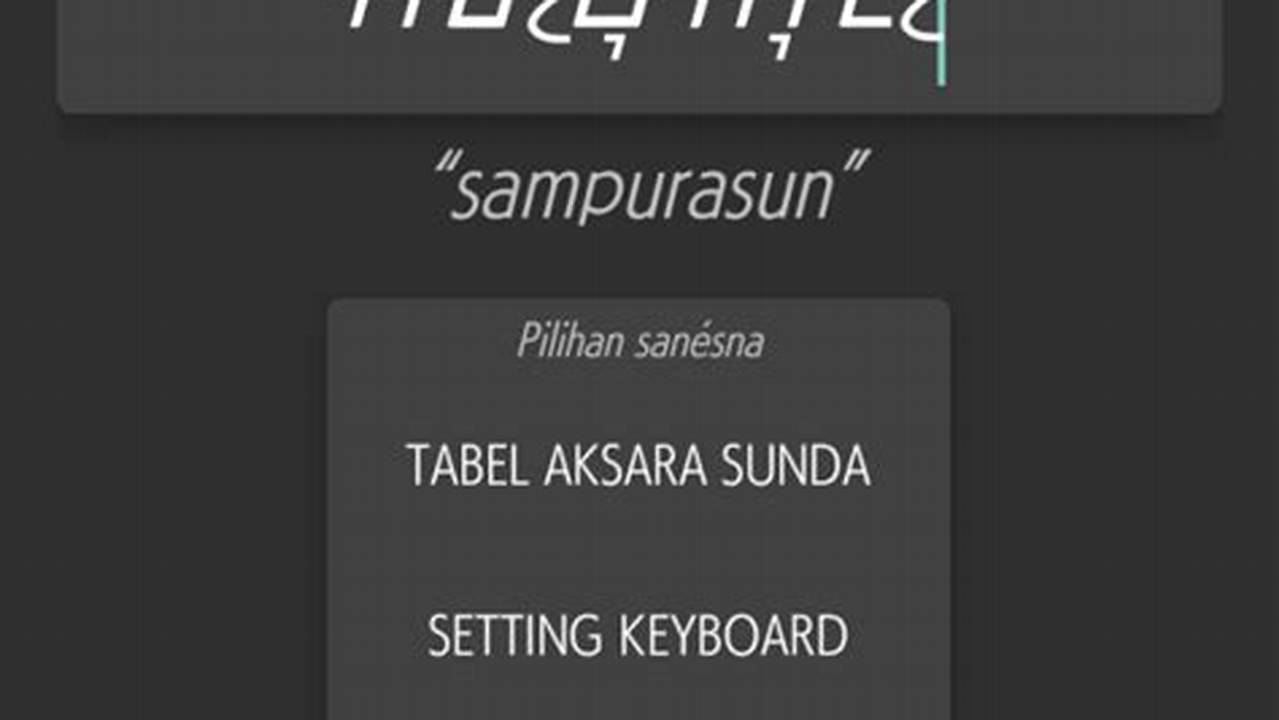 Aplikasi Translate Aksara Sunda