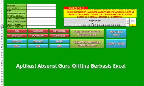Format Absensi Guru Excel [Download XLSX]