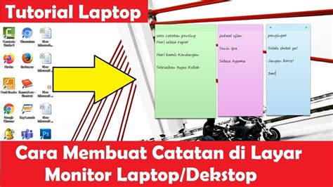 aplikasi catatan di laptop