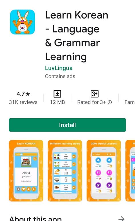 aplikasi game untuk belajar bahasa korea