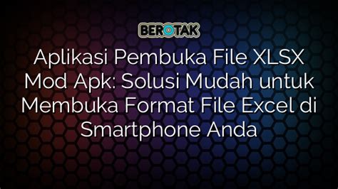 Aplikasi Pembuka File XLSX