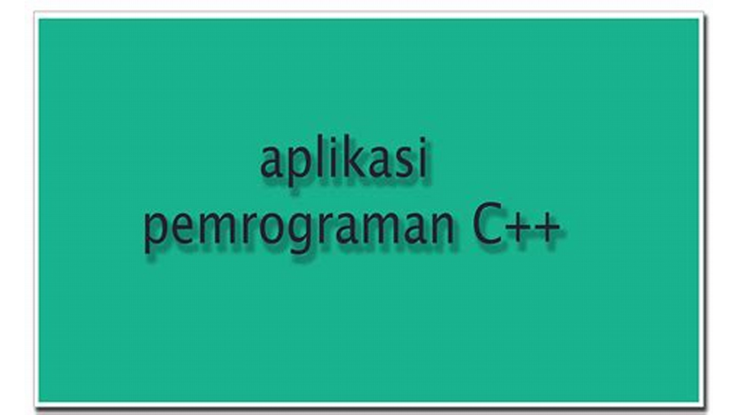 aplikasi pemrograman c++ game indonesia