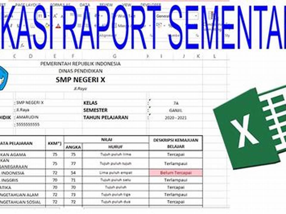 Tutorial Membuat Aplikasi Raport dengan Excel