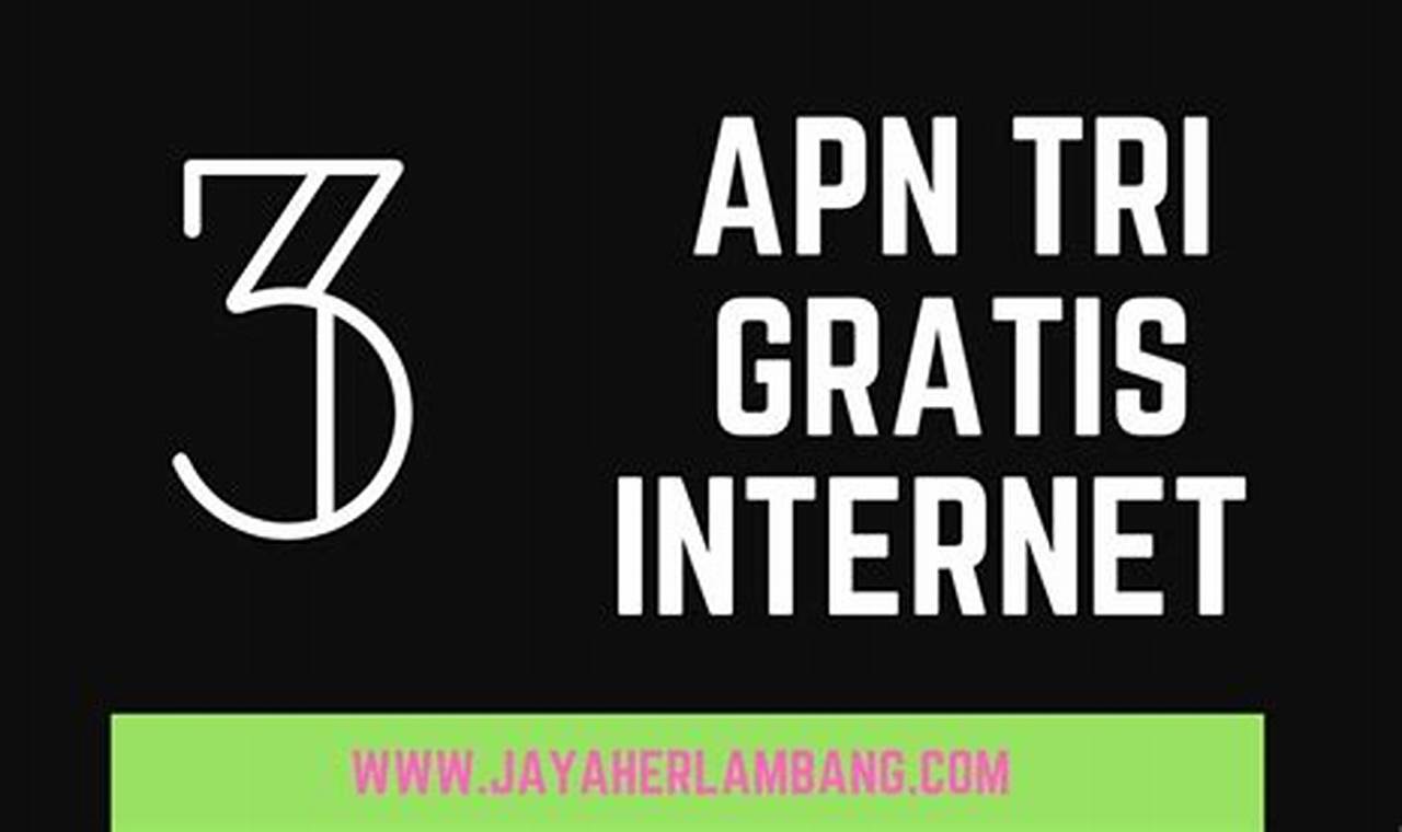 Cara Mendapatkan APN Tri Gratis untuk Internet Cepat dan Stabil