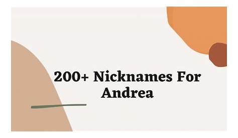 Andrea Apodos: 200 Apodos Para Andrea - NOMBRES DB