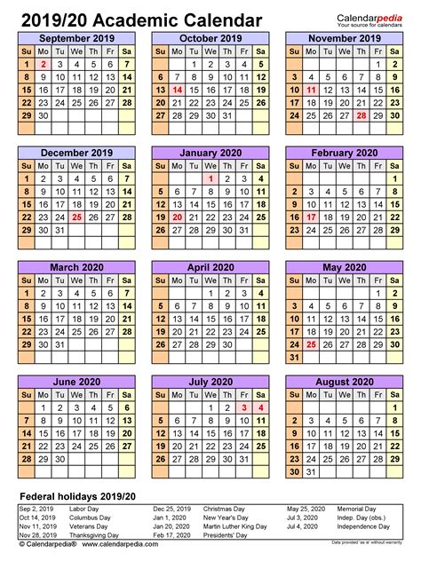 App State Calendar 2024-21