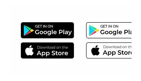 Google play app store icons. Editable vector illustration