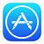 app store icon white