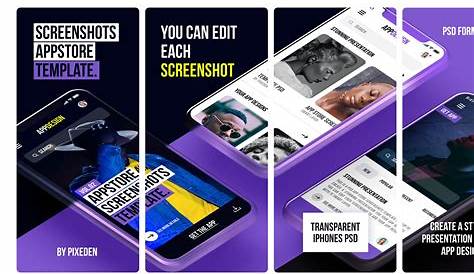 Psd App Store Screenshot Template Mobile Apps Pixeden