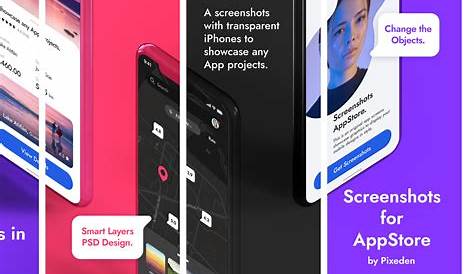 Psd App Store Screenshot Template Mobile Apps Pixeden