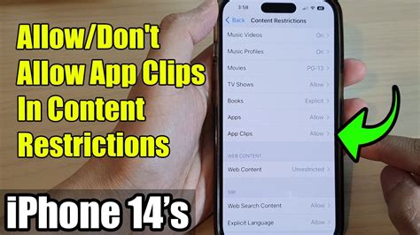 App Clips Content Restrictions