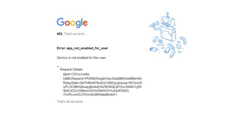 App_Not_Enabled_For_User Google