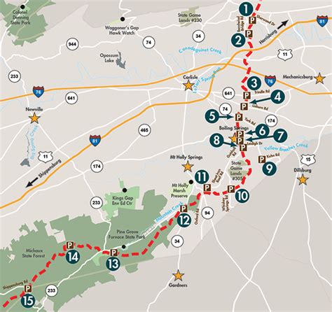 Appalachian Trail Map Carlisle Pa