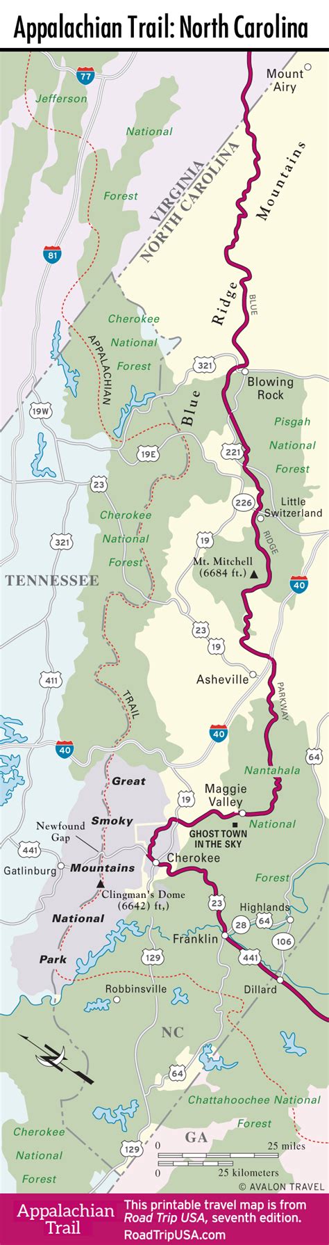 Appalachian Trail Map Franklin Nc