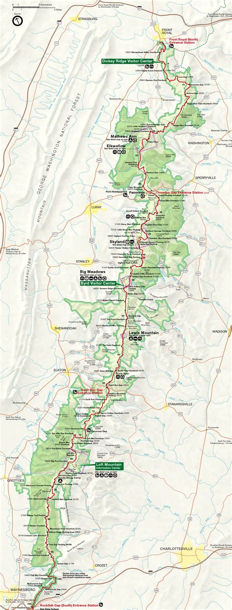 Appalachian Trail Map In Shenandoah National Park