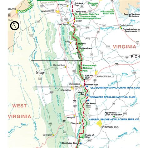 Appalachian Trail Map Shenandoah National Park