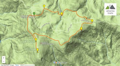 Appalachian Trail Map Springer Mountain