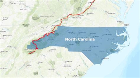 Sherpa Guides North Carolina Mountains Appalachian Trail Map