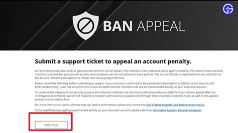 appeal a ban cod