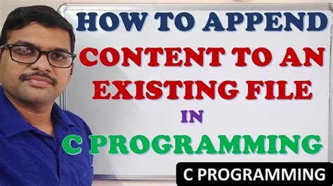 Append In File Handling In C