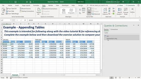 Append Tables In Excel Data Model