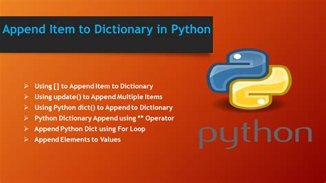 append to dictionary python in loop