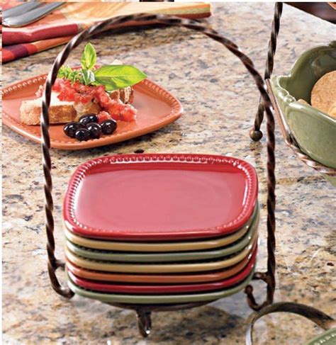 Appetizer Plates With Caddy