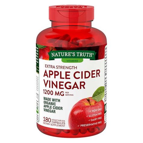 Nutriflair apple cider vinegar capsules 1300mg 120 vegan acv pills