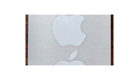 Apple Logo Sticker Amazon (2) Die Cut Vinyl Decal 4" White Buy