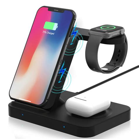 4 In 1 Wireless Charger, Wireless Charging Station 10W Qi Fast Wireless