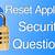 apple security questions reset