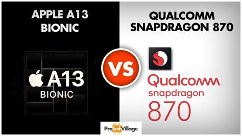 apple a13 bionic vs snapdragon 870