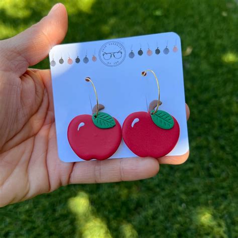 Apple Clay Earrings