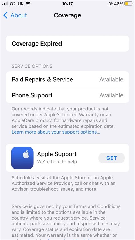 apple coverage expired