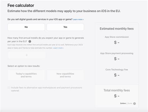 apple developer fee calculator