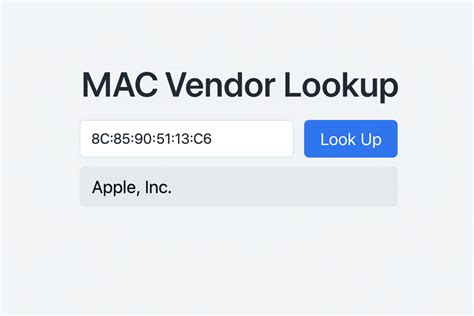 Apple Device Mac Address Lookup