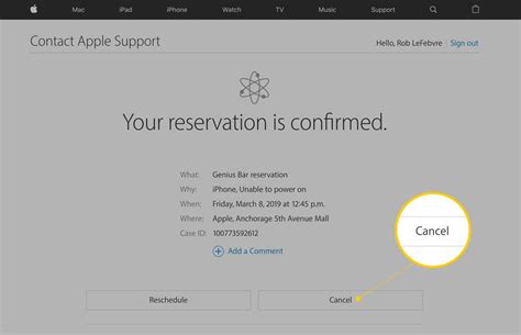 apple genius reservation