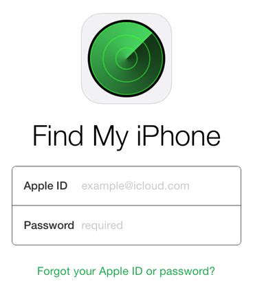 apple icloud find my iphone login