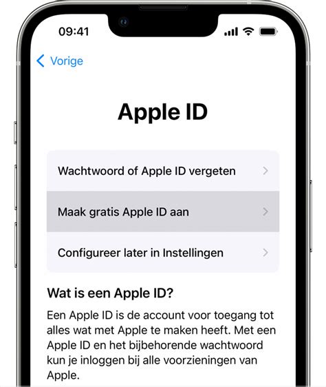 apple id aanmaken online