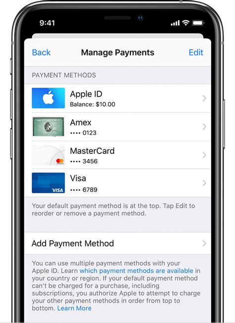 apple id cannot change payment method to none