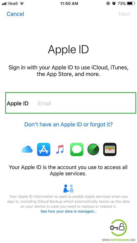 apple id login account page