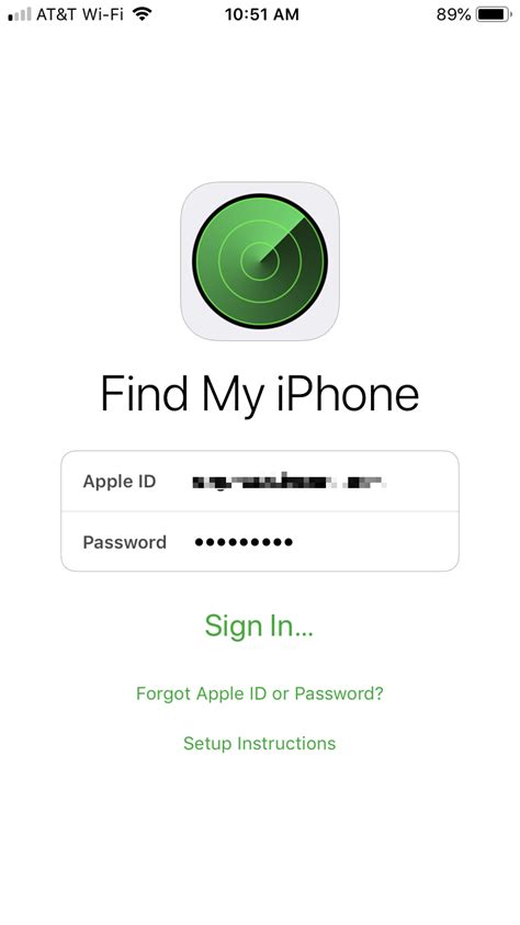 apple id login find my iphone