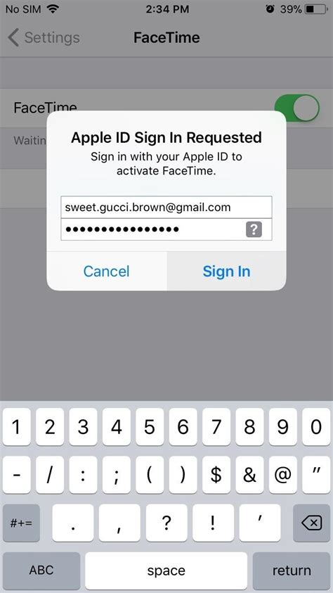 apple id message log in