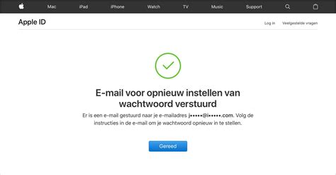 apple id wachtwoord vergeten via mail