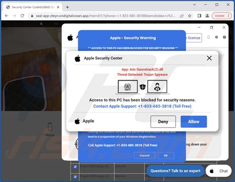 apple ipad security scam