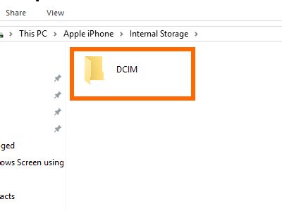 apple iphone internal storage dcim