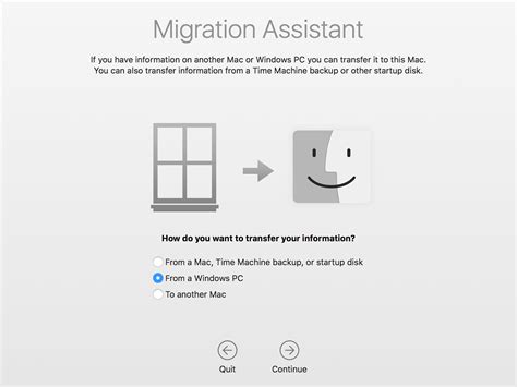 apple migration assistant windows
